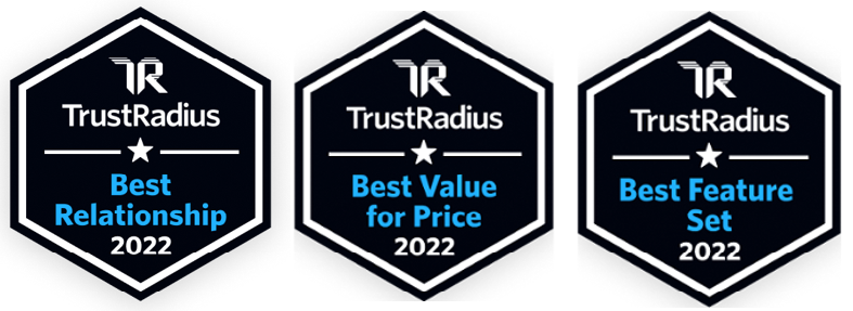 TrustRadius 3 Awardsマーク